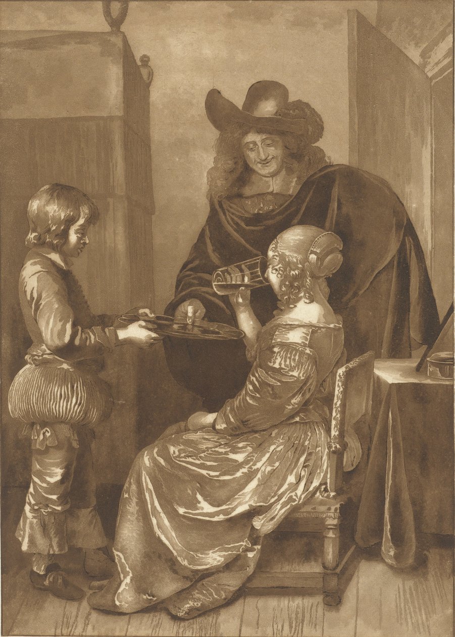 Úr és hölgy lappal alkotó: Cornelis Ploos van Amstel (signed by artist)