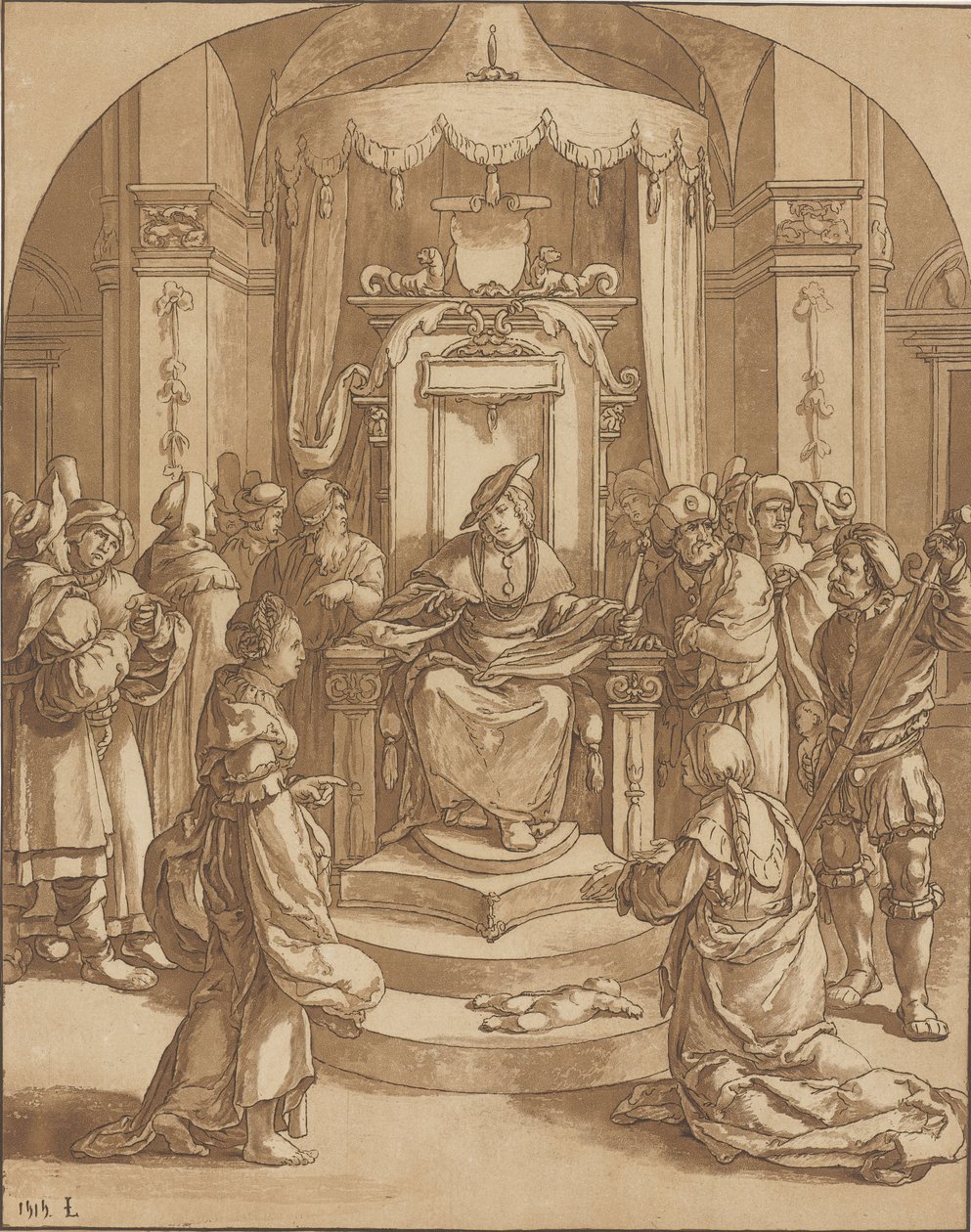 Salamon ítélete alkotó: Cornelis Ploos van Amstel (signed by artist)