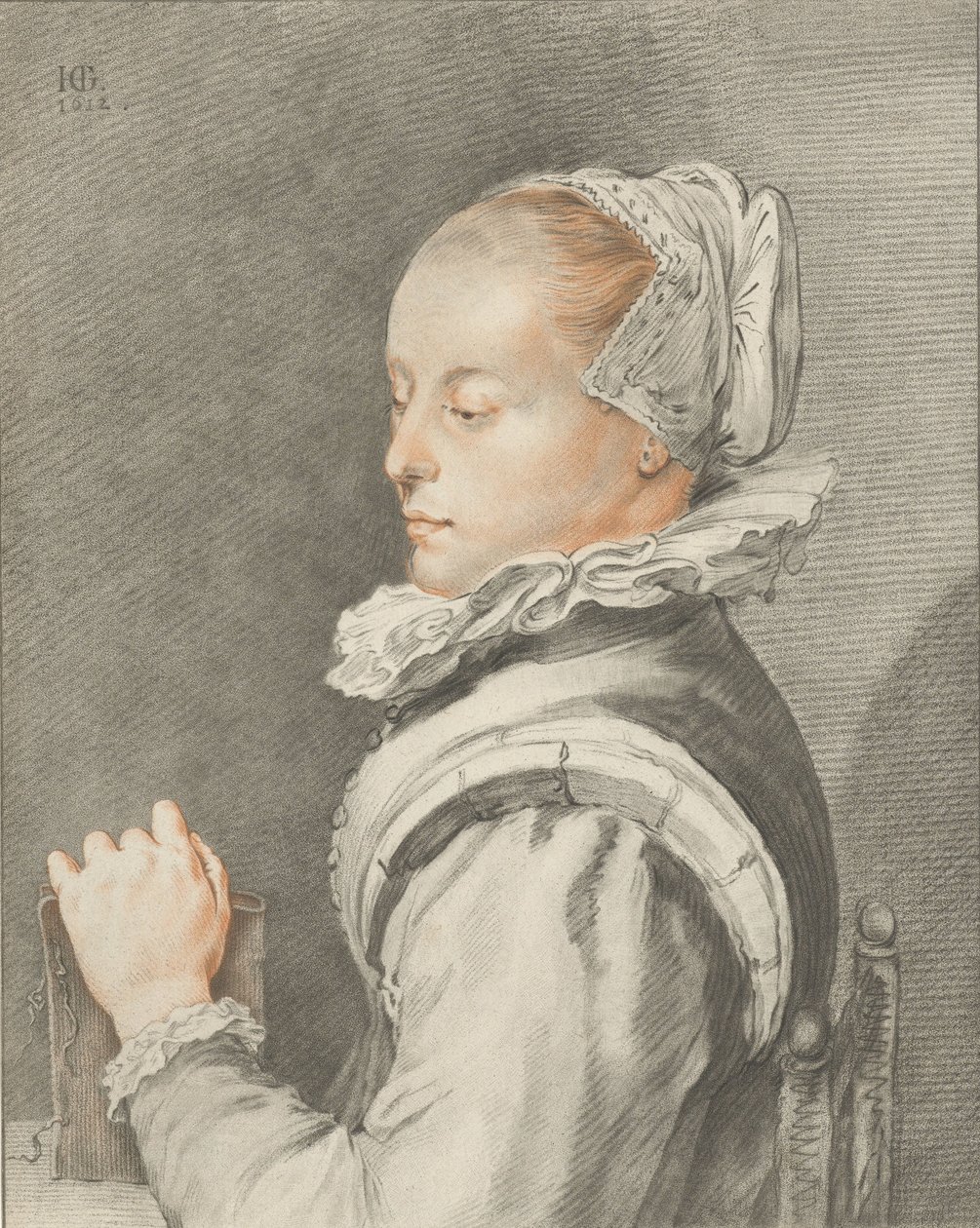 Egy fiatal nő portréja alkotó: Cornelis Ploos van Amstel (signed by artist)