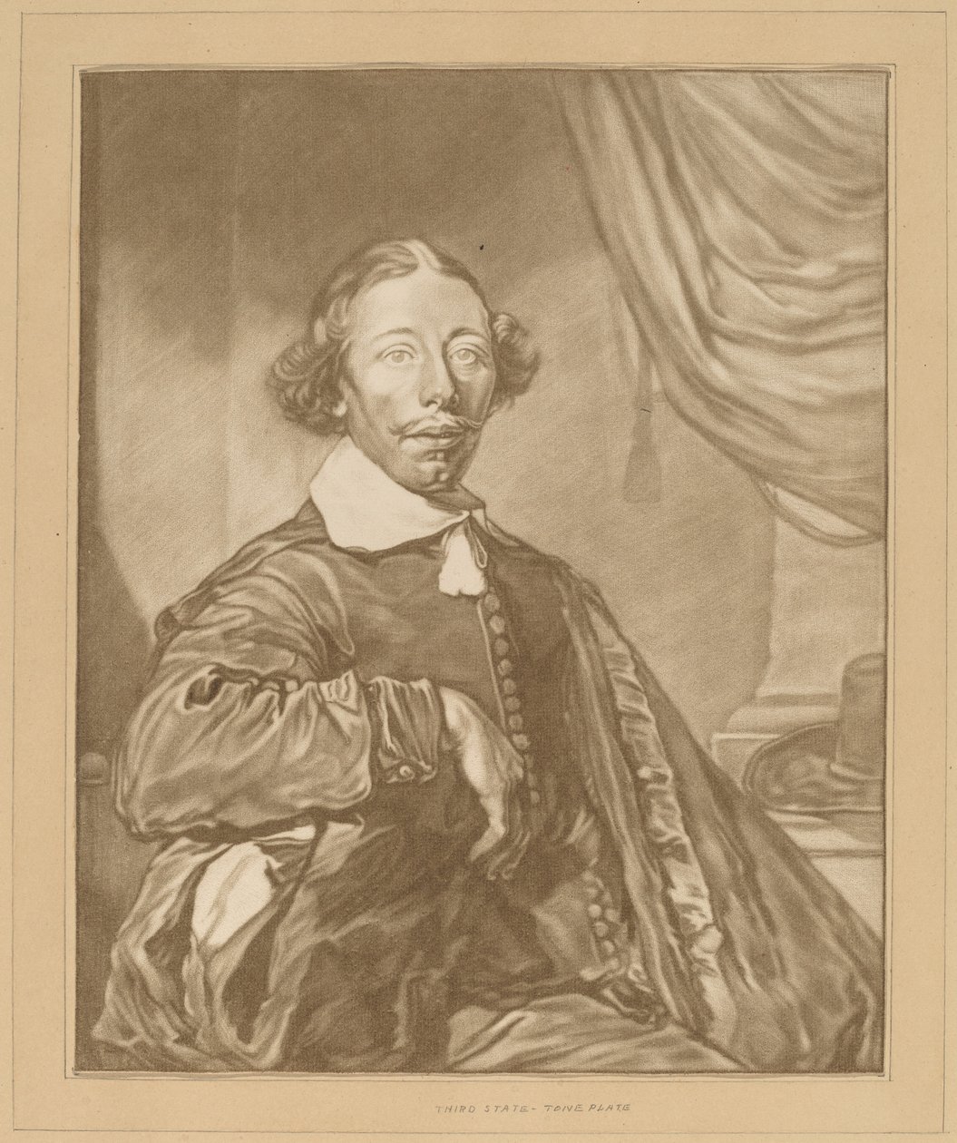 Egy ülő férfi portréja alkotó: Cornelis Ploos van Amstel