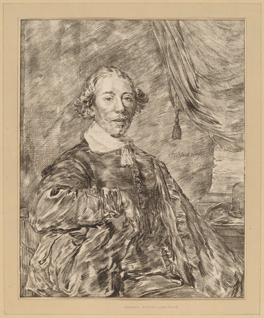 Egy ülő férfi portréja alkotó: Cornelis Ploos van Amstel