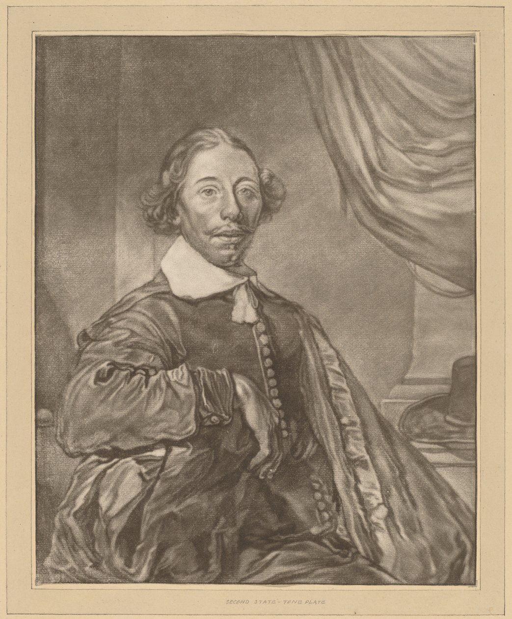 Egy ülő férfi portréja alkotó: Cornelis Ploos van Amstel