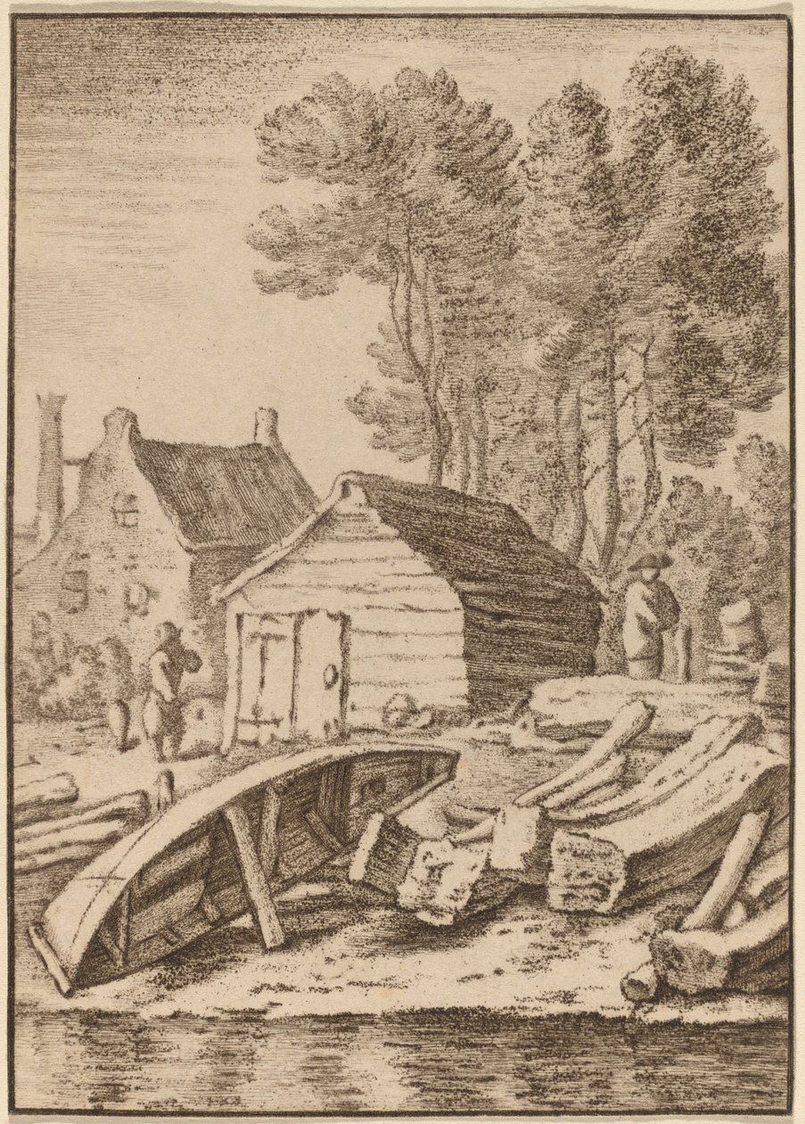Hajógyár, 1761, megjelent 1765. alkotó: Cornelis Ploos van Amstel