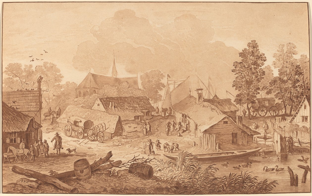 Falu tóval alkotó: Cornelis Ploos van Amstel