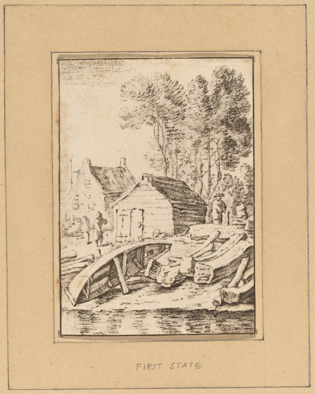 Hajógyár alkotó: Cornelis Ploos van Amstel after Herman Saftleven