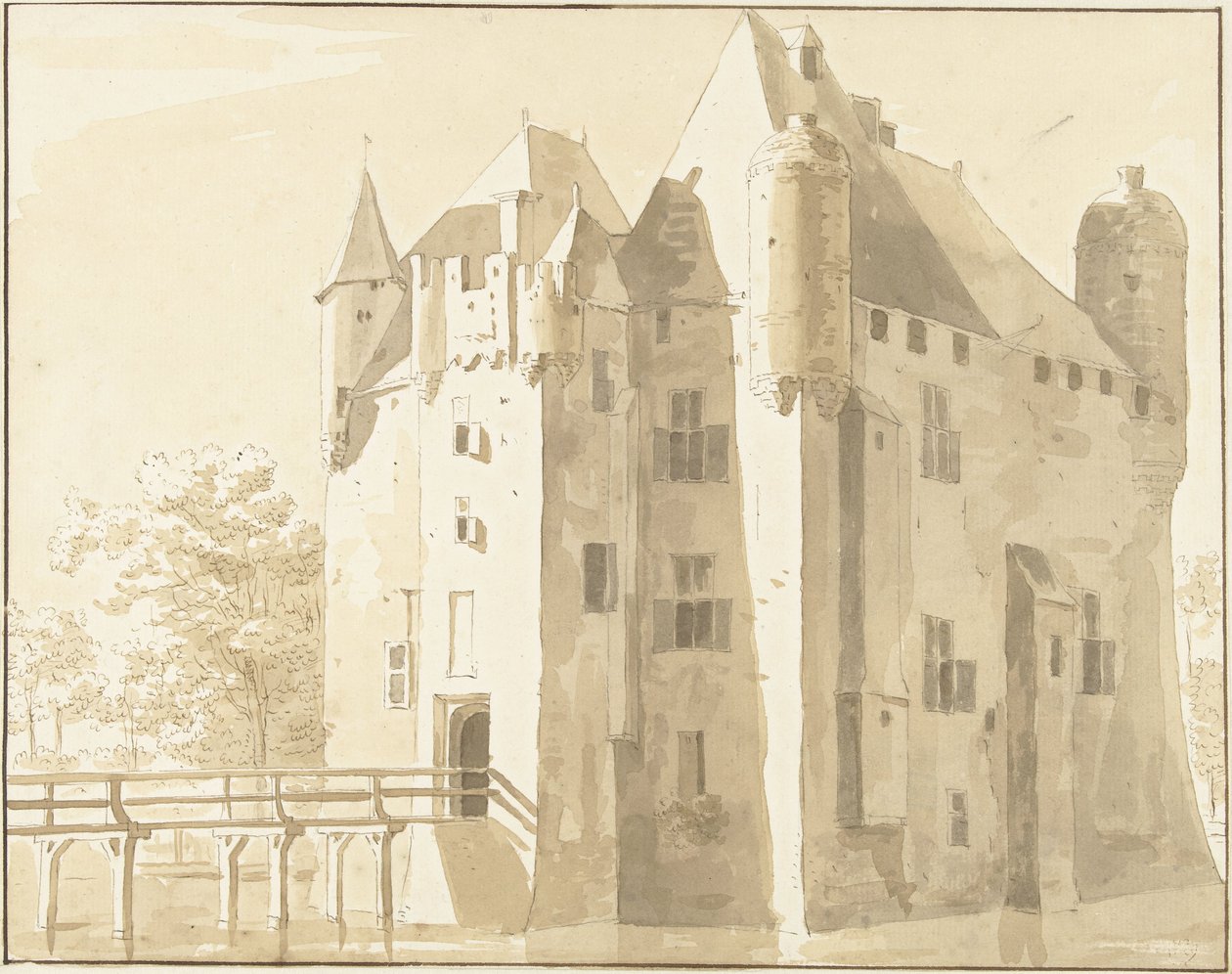 Frissestein kastély Herwijnenben, hátul alkotó: Cornelis Pronk (possibly)