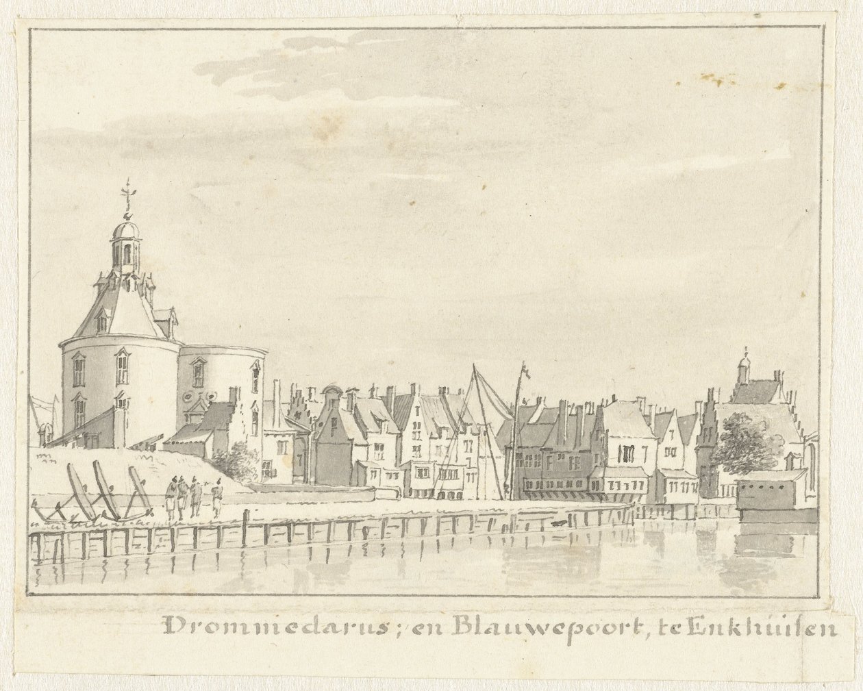 Drommedaris és Blauwepoort Enkhuizenben alkotó: Cornelis Pronk