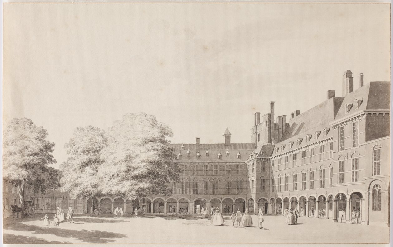 A Binnenhof Hágában alkotó: Cornelis Pronk