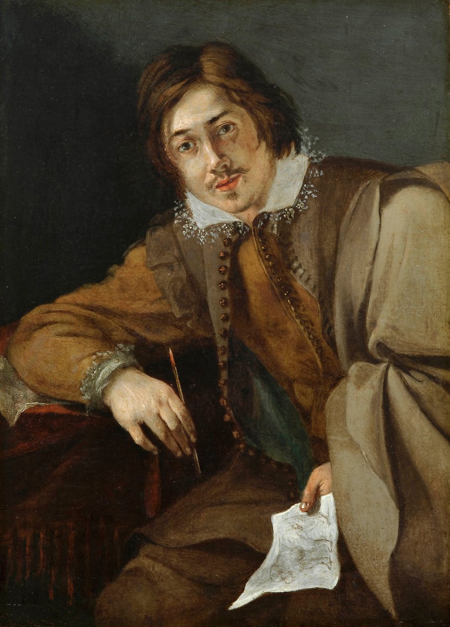 "" Autoportré "" (önarckép) Cornelis Hermansz Saftleven festménye (1607-1681 versek) Olaj, réz, Mérete 21,1x15,5 cm Fondation Custodia alkotó: Cornelis Saftleven