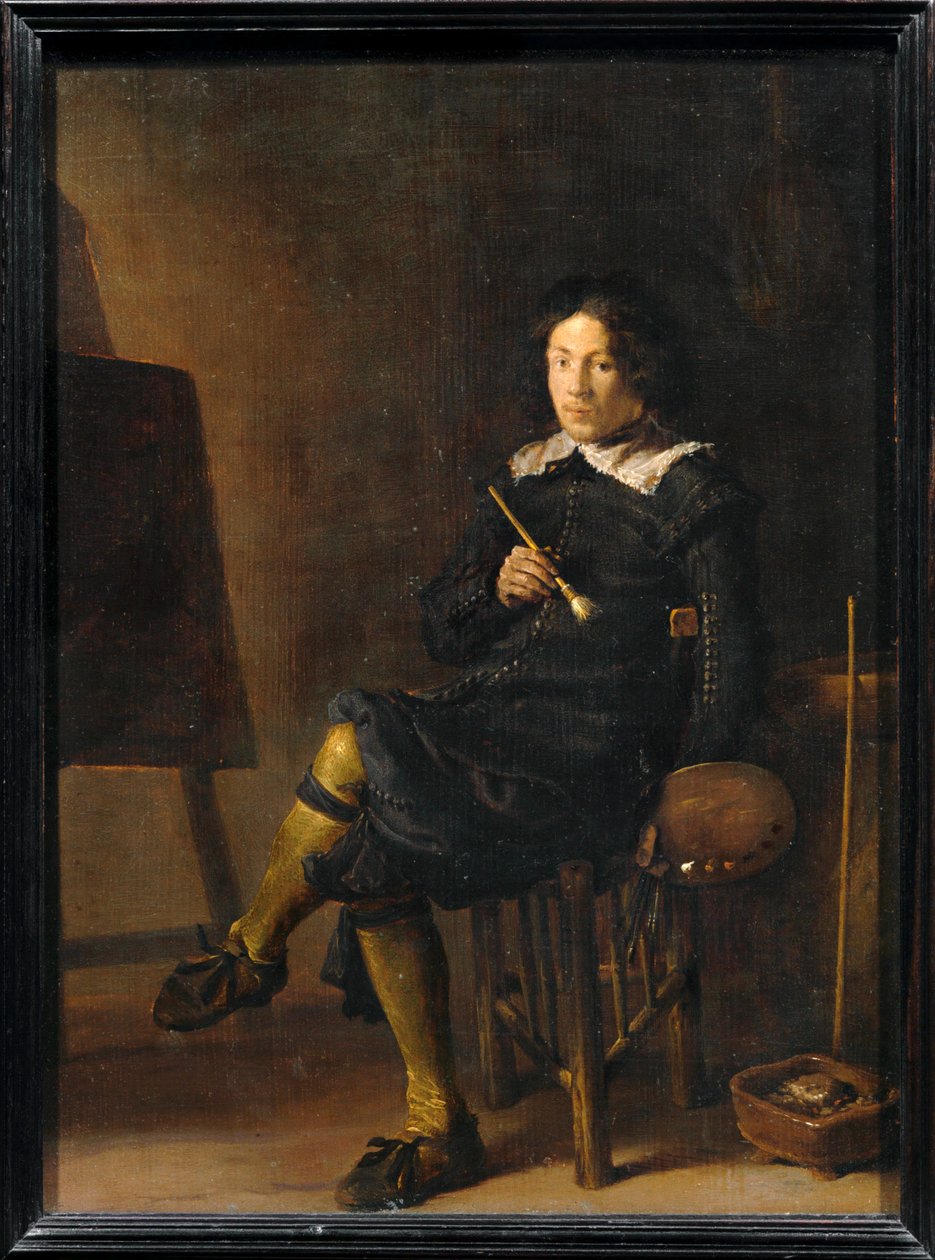 Önarckép festőállvánnyal ... alkotó: Cornelis Saftleven