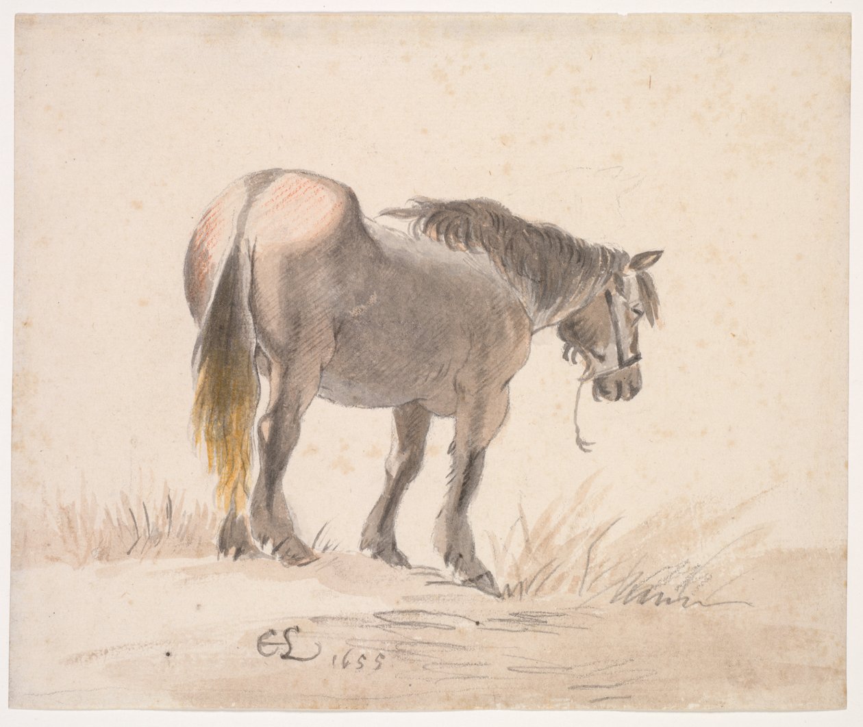 Ló állt egy halmon alkotó: Cornelis Saftleven