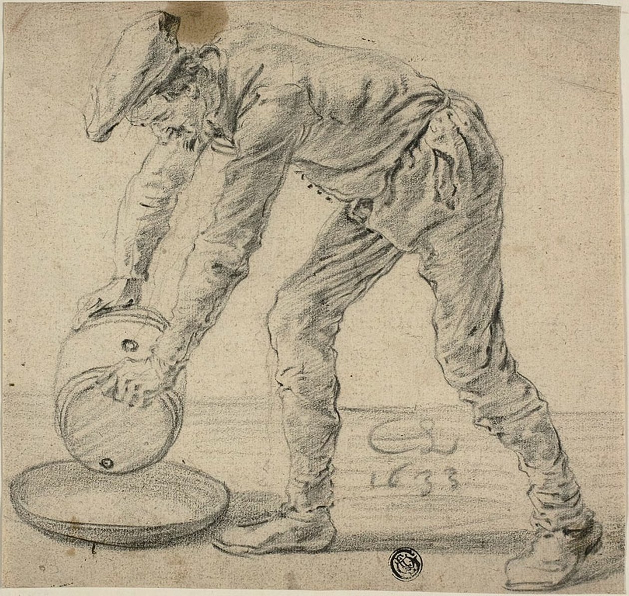 Férfi hordóval alkotó: Cornelis Saftleven