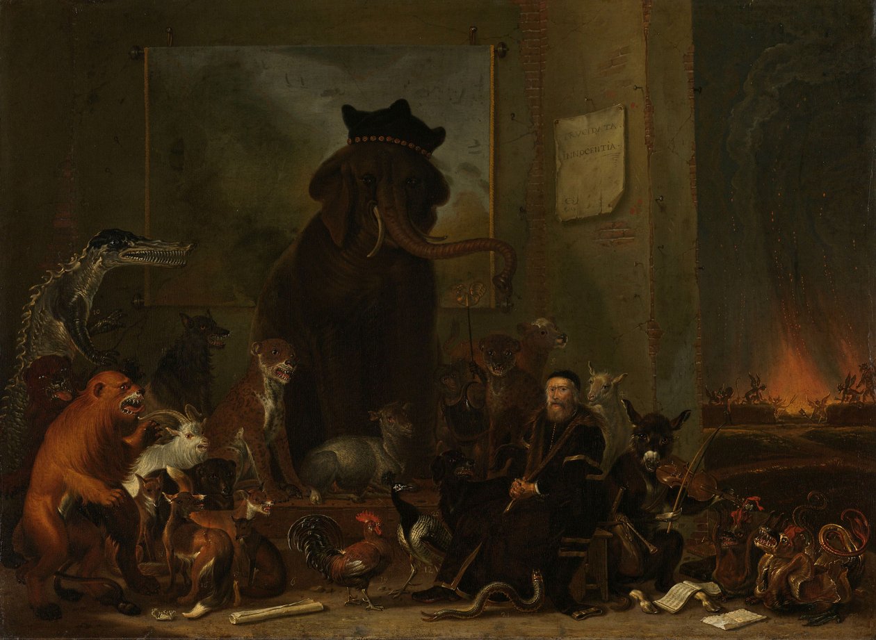 Szatíra Johan van Oldenbarnevelt tárgyalásáról alkotó: Cornelis Saftleven