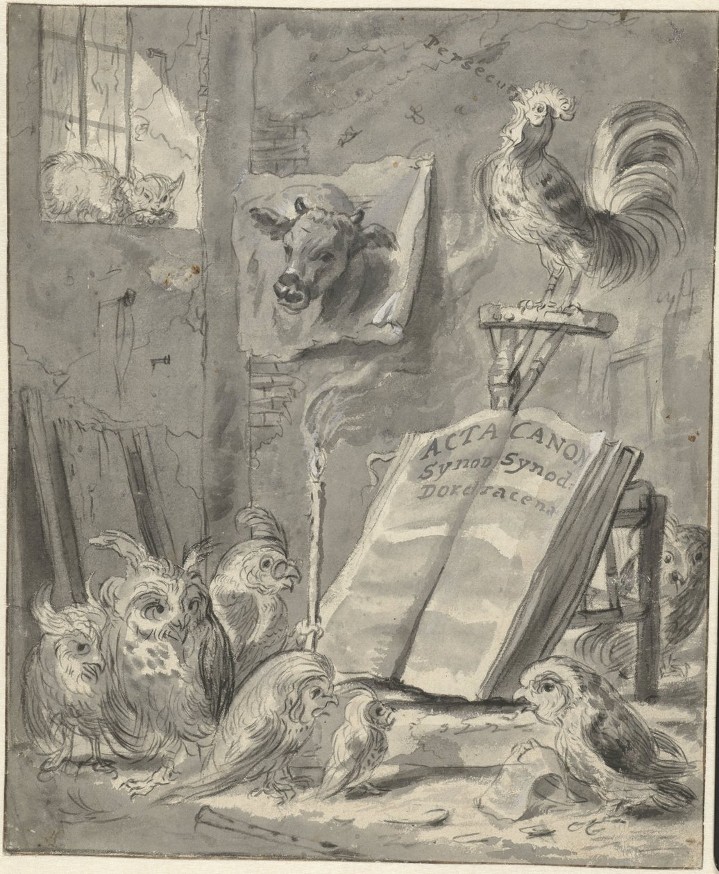Szatíra a dordrechti szinódusról, 1618 alkotó: Cornelis Saftleven
