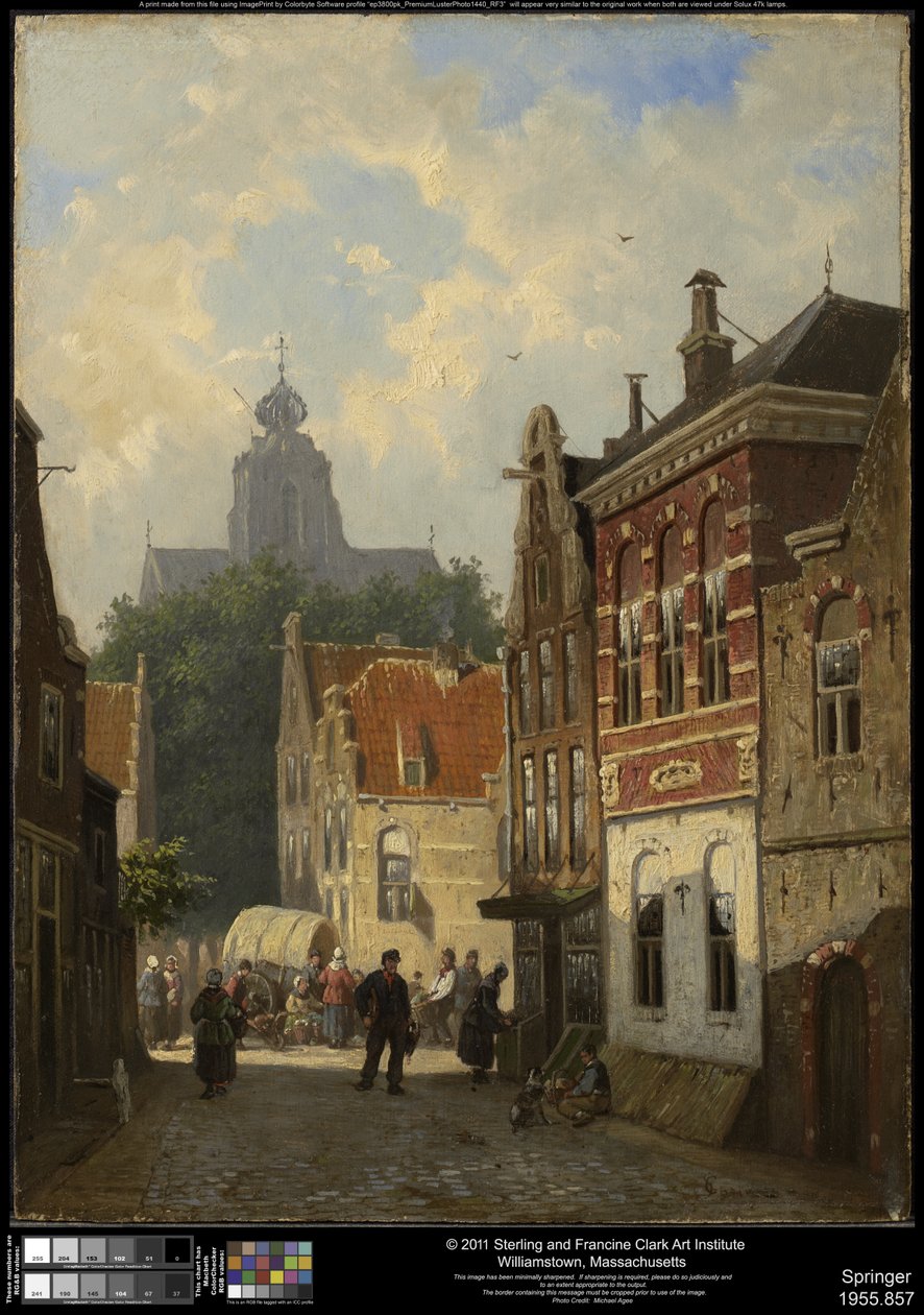 Holland utcai jelenet alkotó: Cornelis Springer