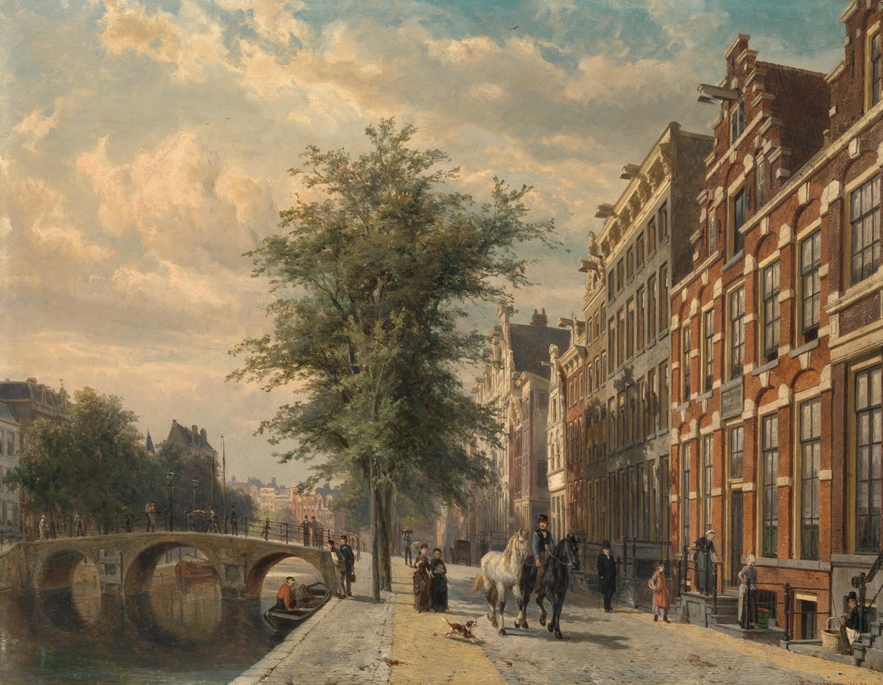 A De Oranjeappel mennonita árvaház a Herengracht 344. alatt alkotó: Cornelis Springer