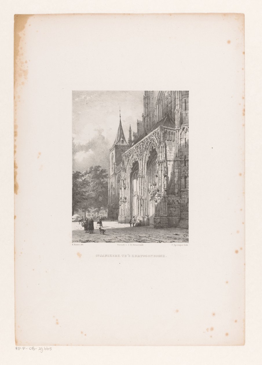 Szent János-székesegyház Den Boschban St. Jankerk in Hertogenbosch (cím a tárgyon) alkotó: Cornelis Springer