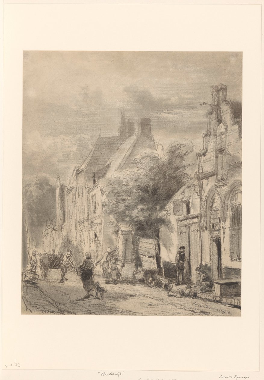 Utcakép Harderwijkben alkotó: Cornelis Springer