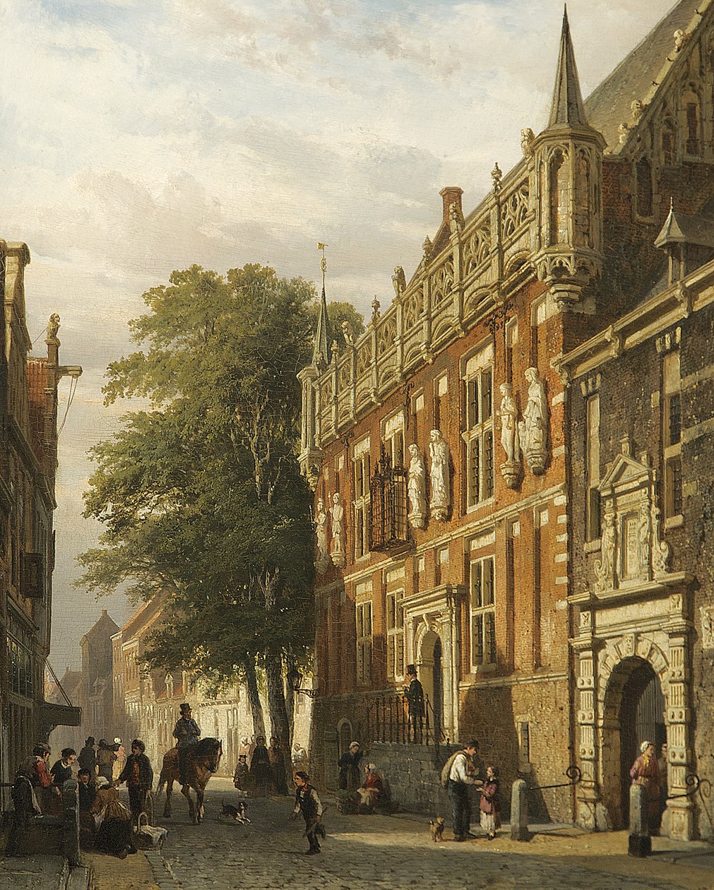 A Stadhuis Kampenben, Hollandiában, 1862 alkotó: Cornelis Springer