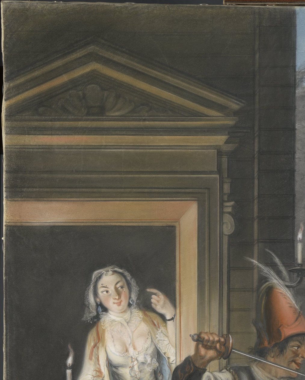 A vesztegetési jelenet Johan van Paffenrode (1661) „Hopman Ulrich avagy megtévesztett kapzsiság” című vígjátékának második felvonásából. alkotó: Cornelis Troost