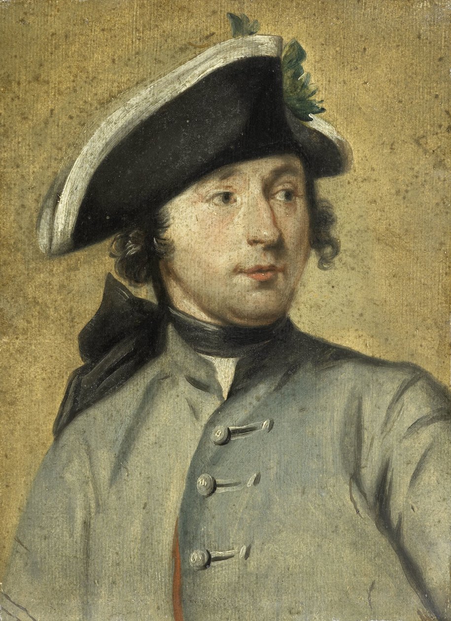 II. Ludolf Backhuysen, festő és dragonyos portréja, I. Ludolf Backhuysen tengerészfestő unokája alkotó: Cornelis Troost