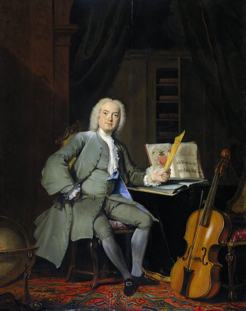 A Van der Mersch család egyik tagjának portréja, 1736 alkotó: Cornelis Troost