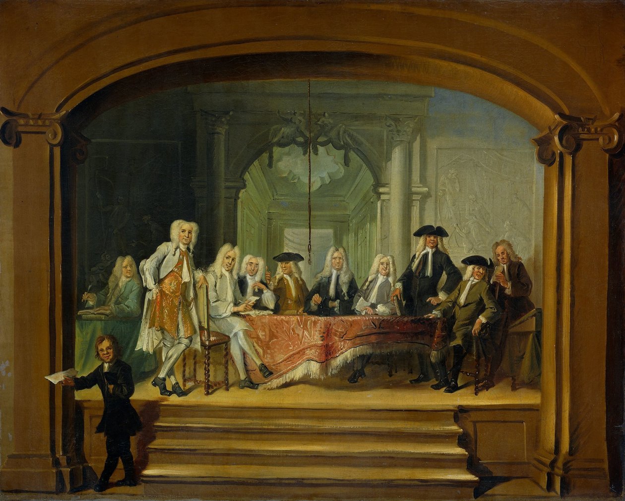 Az amszterdami Almoezeniers Árvaház Árvaházának régensei, 1729 alkotó: Cornelis Troost