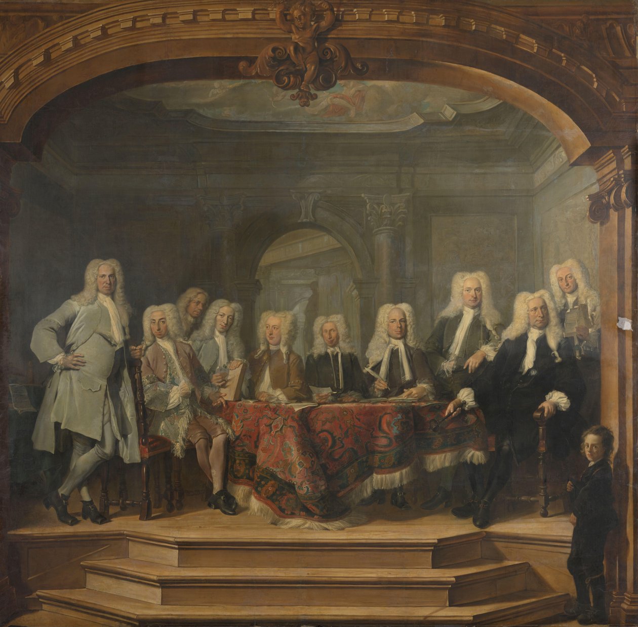 Az amszterdami Almoezeniers Árvaház Árvaházának régensei, 1729 alkotó: Cornelis Troost