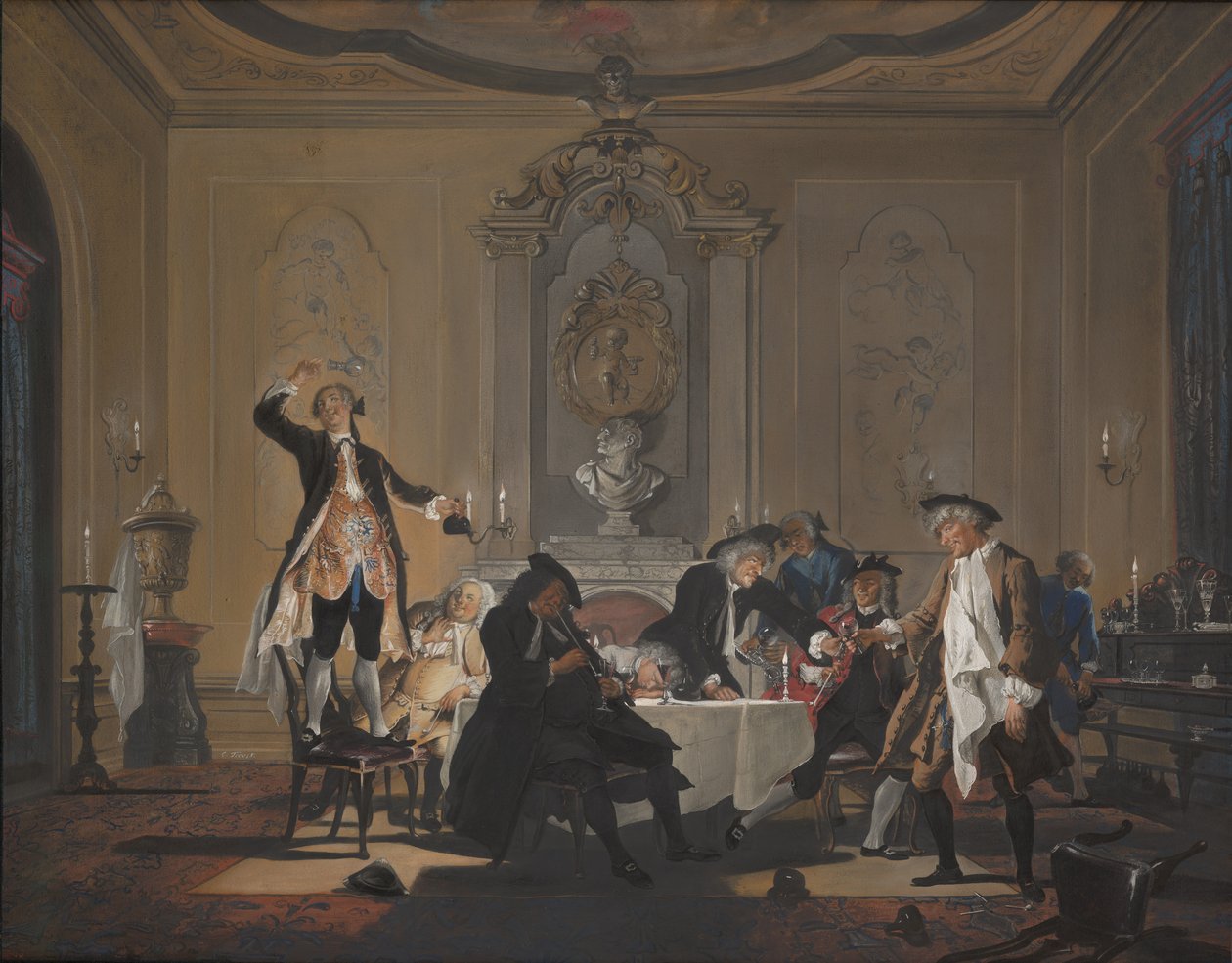 "Pletyka volt a házban" alkotó: Cornelis Troost