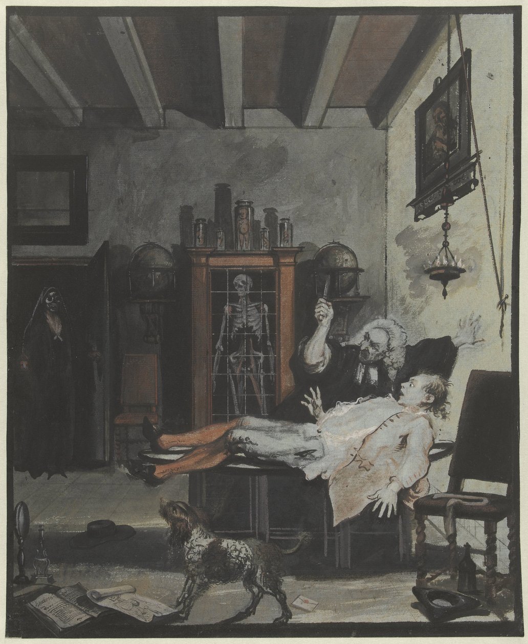 Jelenet a Krispijn Medicine című vígjátékból alkotó: Cornelis Troost
