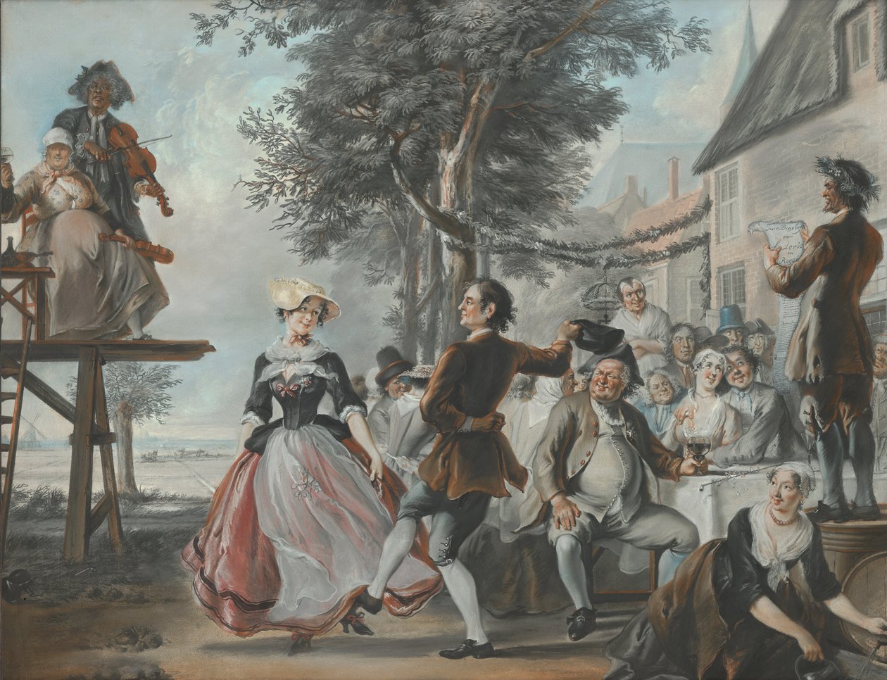 Kloris és Roosje esküvője alkotó: Cornelis Troost