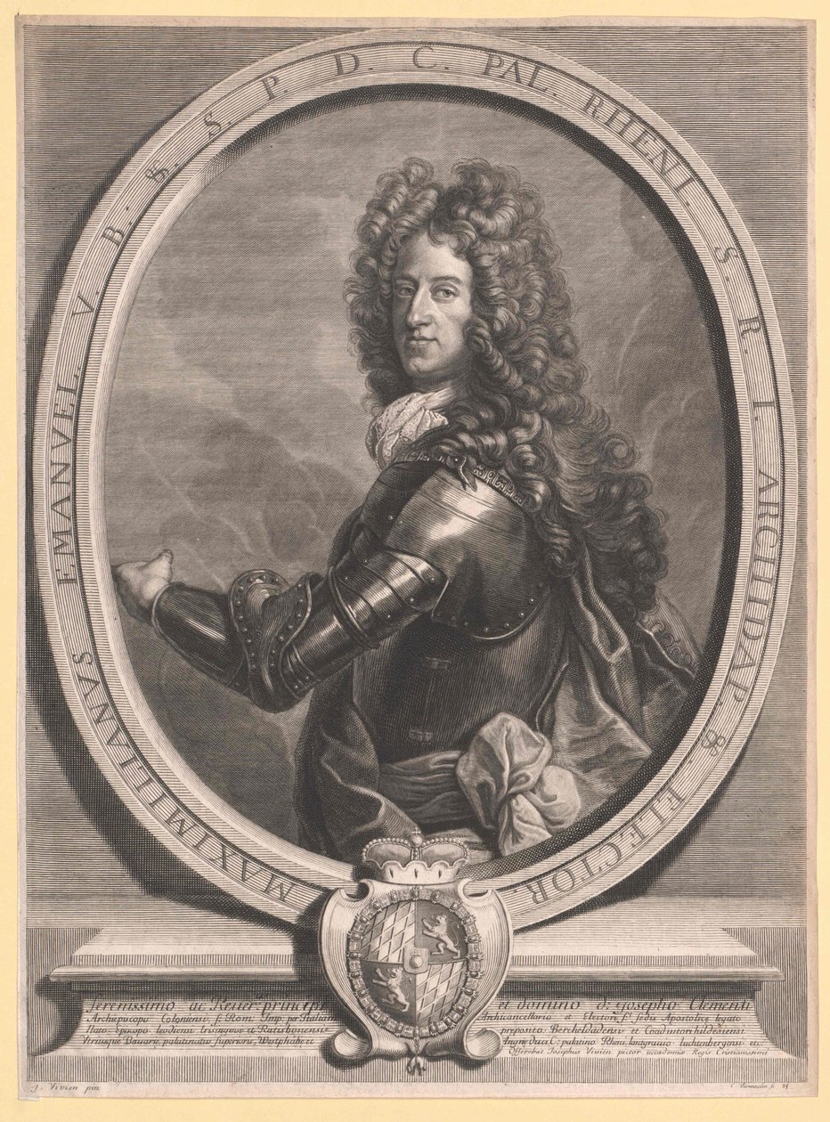 Maximilian II Immanuel bajor választófejedelem (metszet) alkotó: Cornelis Vermeulen