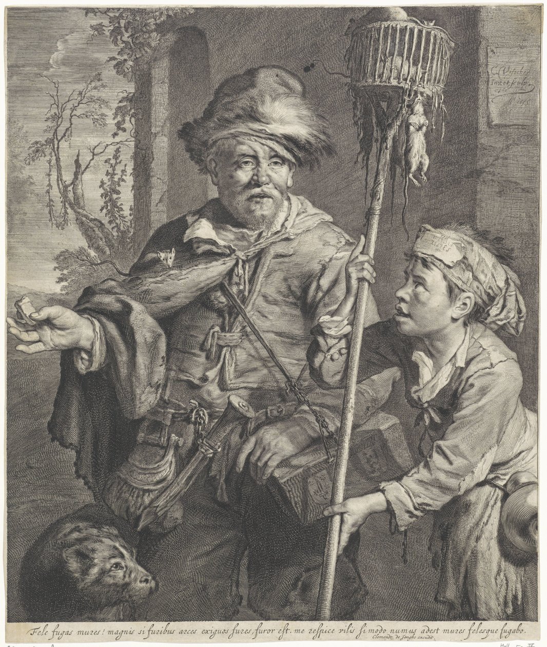 A Pied Piper a szolgájával alkotó: Cornelis Visscher (II)