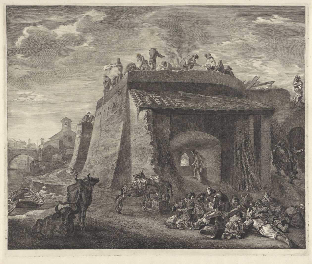 Nagyméretű meszes kemence alkotó: Cornelis Visscher (II)