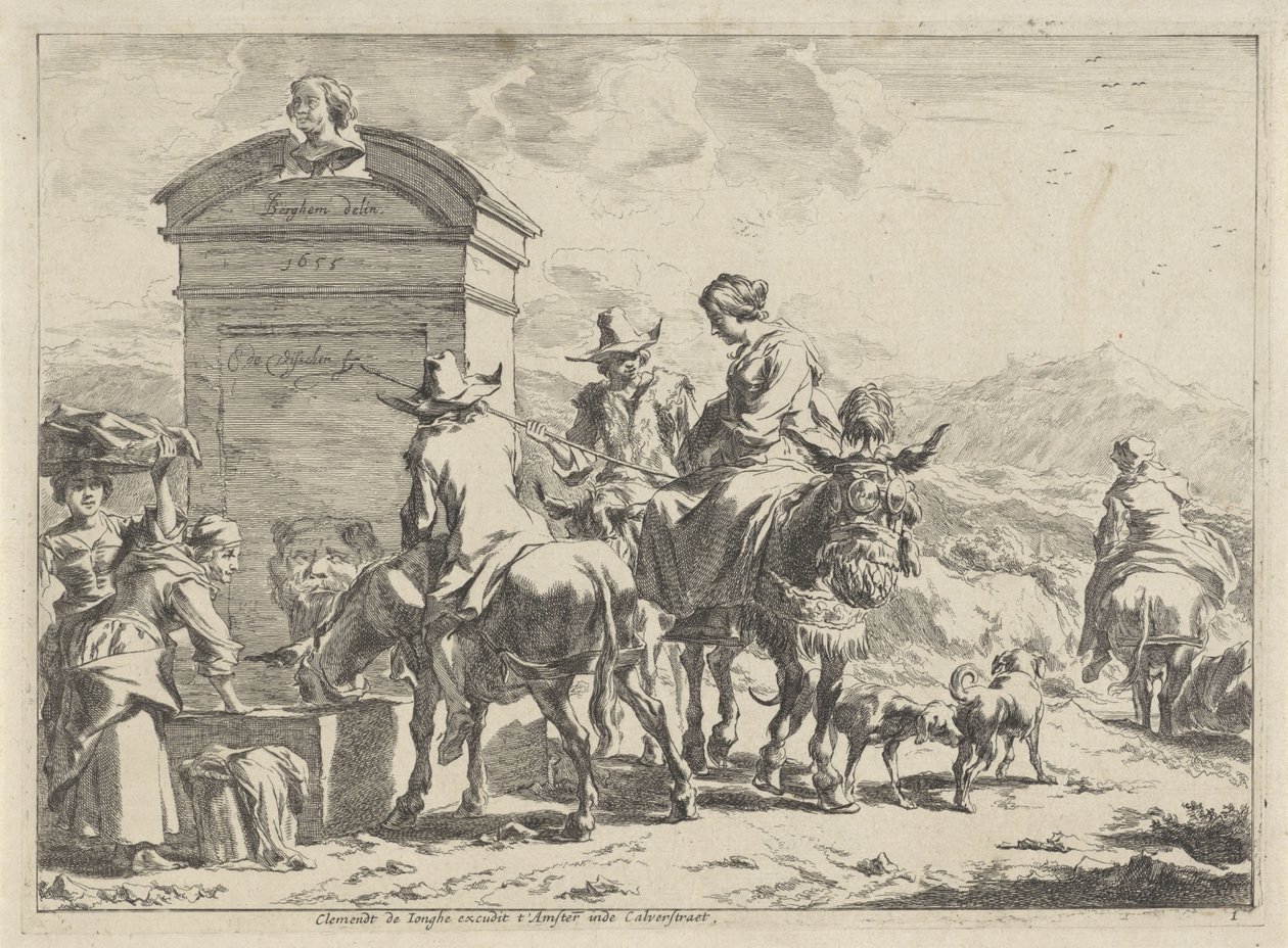 pihenőhely Tájképek (sorozat címe) alkotó: Cornelis Visscher (II)