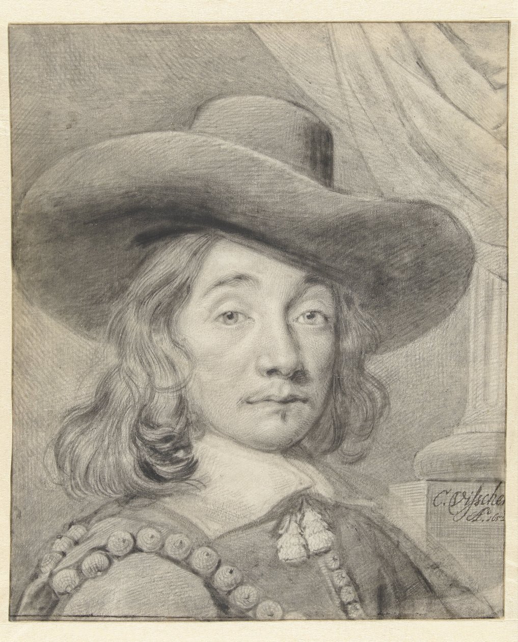 Önarckép kalappal alkotó: Cornelis Visscher (II)