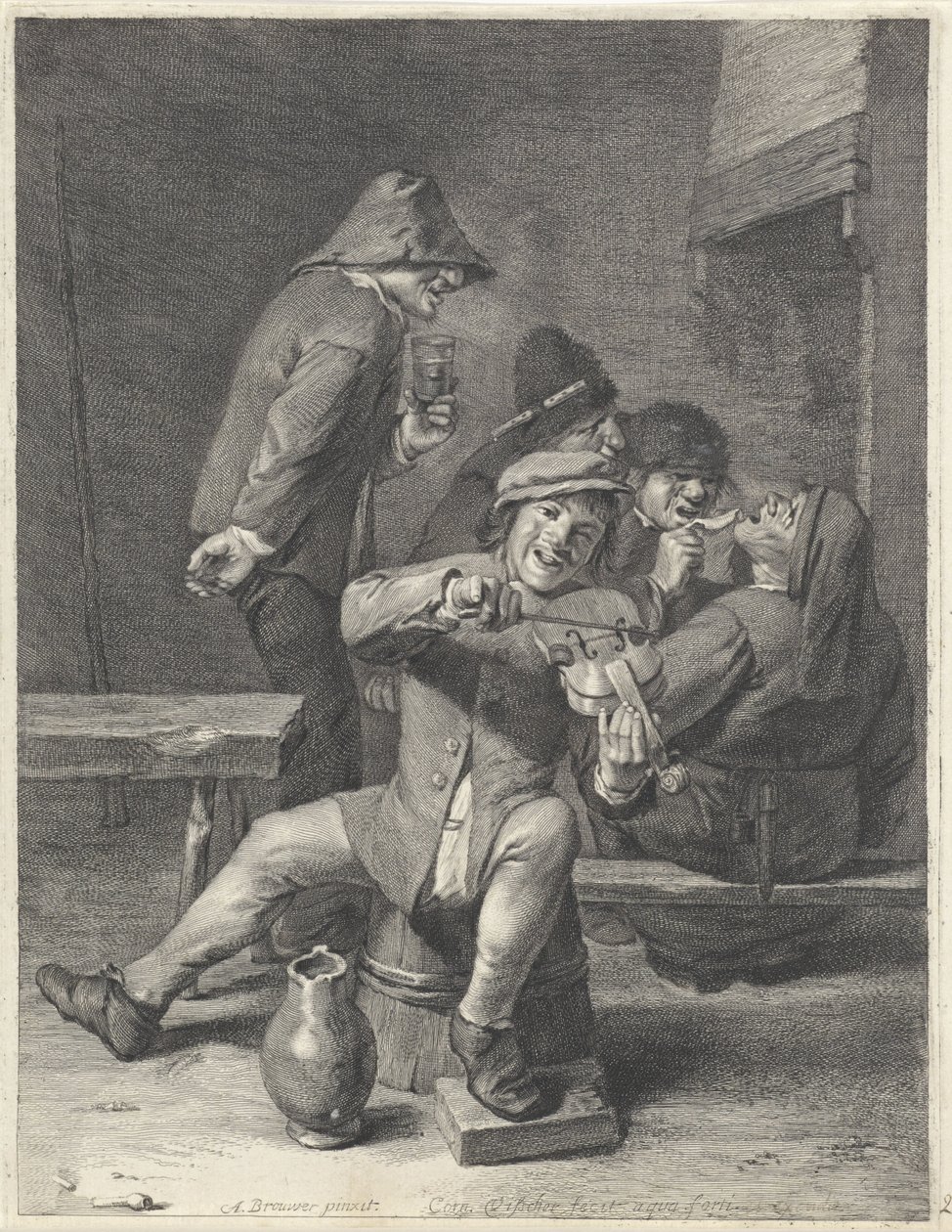 Hegedűs / Közönség alkotó: Cornelis Visscher (II)