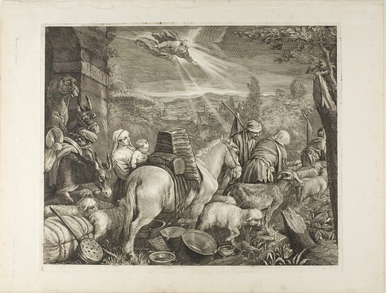 Ábrahám elhagyja Háránt (Ábrahám elhívása) alkotó: Cornelis Visscher