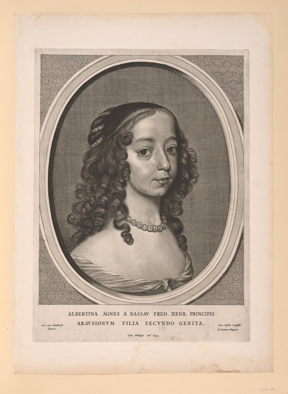 Albertine Agnes, Nassau Narancs hercegnője, a Kilenc portréból alkotó: Cornelis Visscher