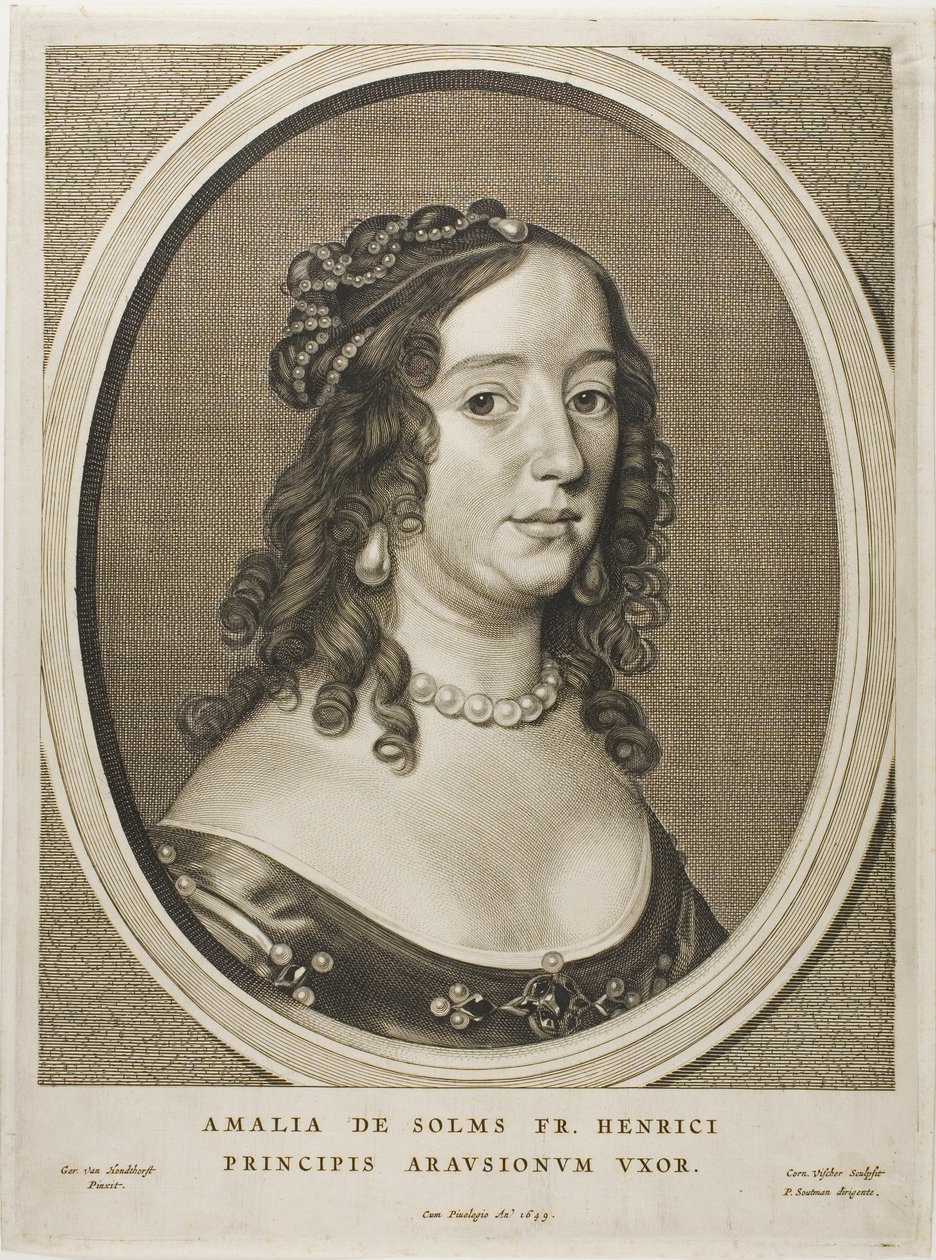 Amalia van Solms, Frederick Henry felesége, a Kilenc portréból alkotó: Cornelis Visscher