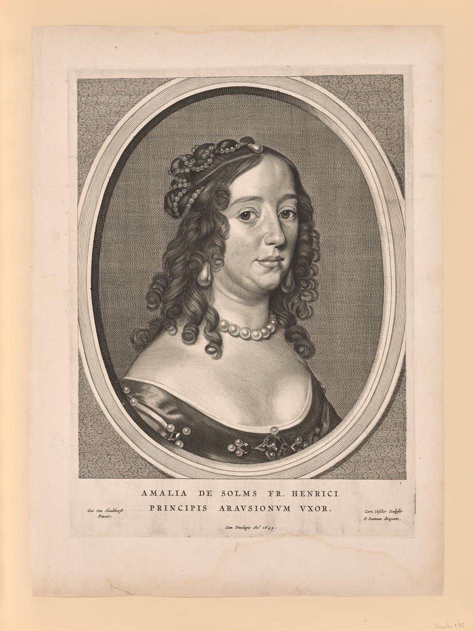 Amalia van Solms, Frederick Henry felesége, a Kilenc portréból alkotó: Cornelis Visscher