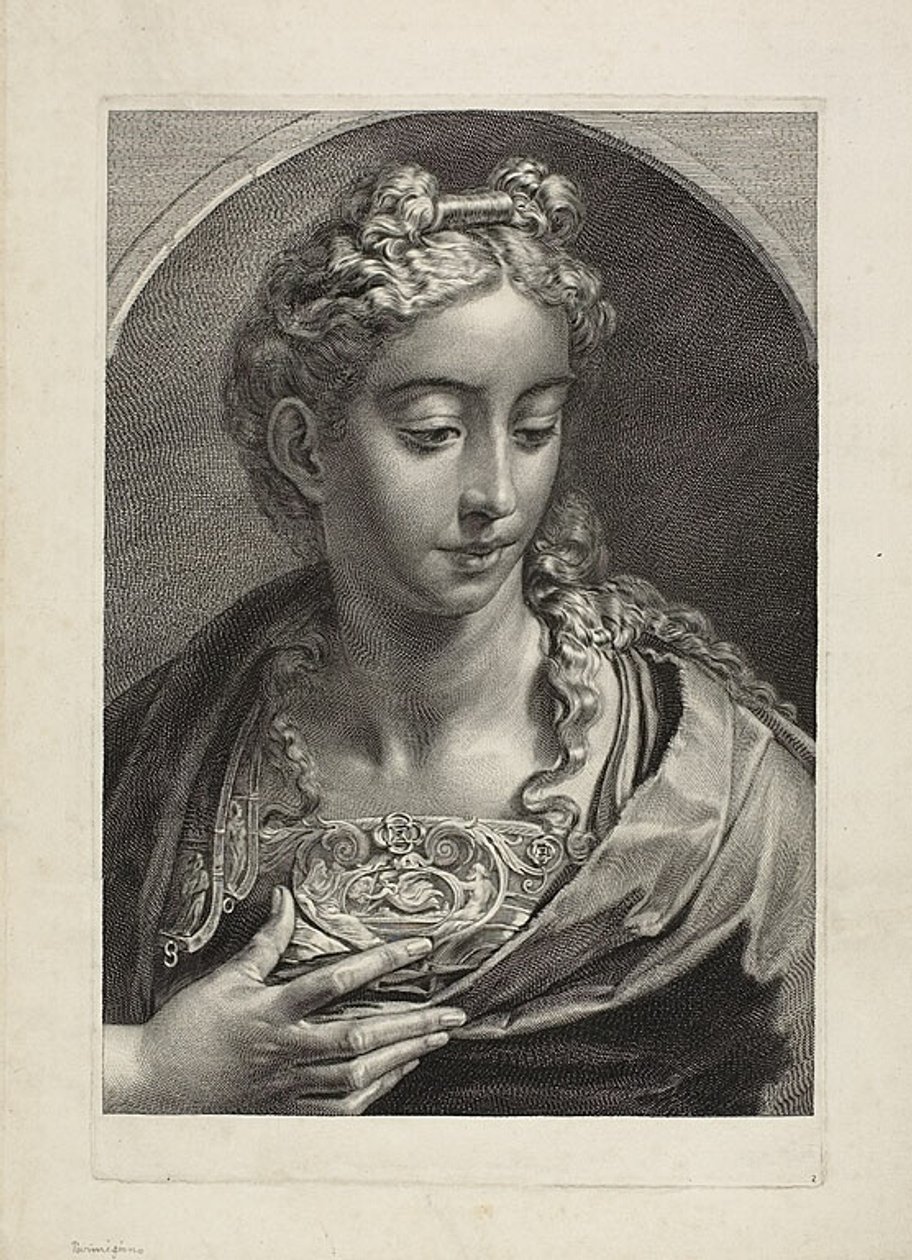 Athena, a Cabinet Reynst; Variarum imaginum a celeberrimis artificibus pictarum Caelaturae (Cabinet Reynst: Híres művészek által festett különböző képek metszetei) című kötetből. alkotó: Cornelis Visscher