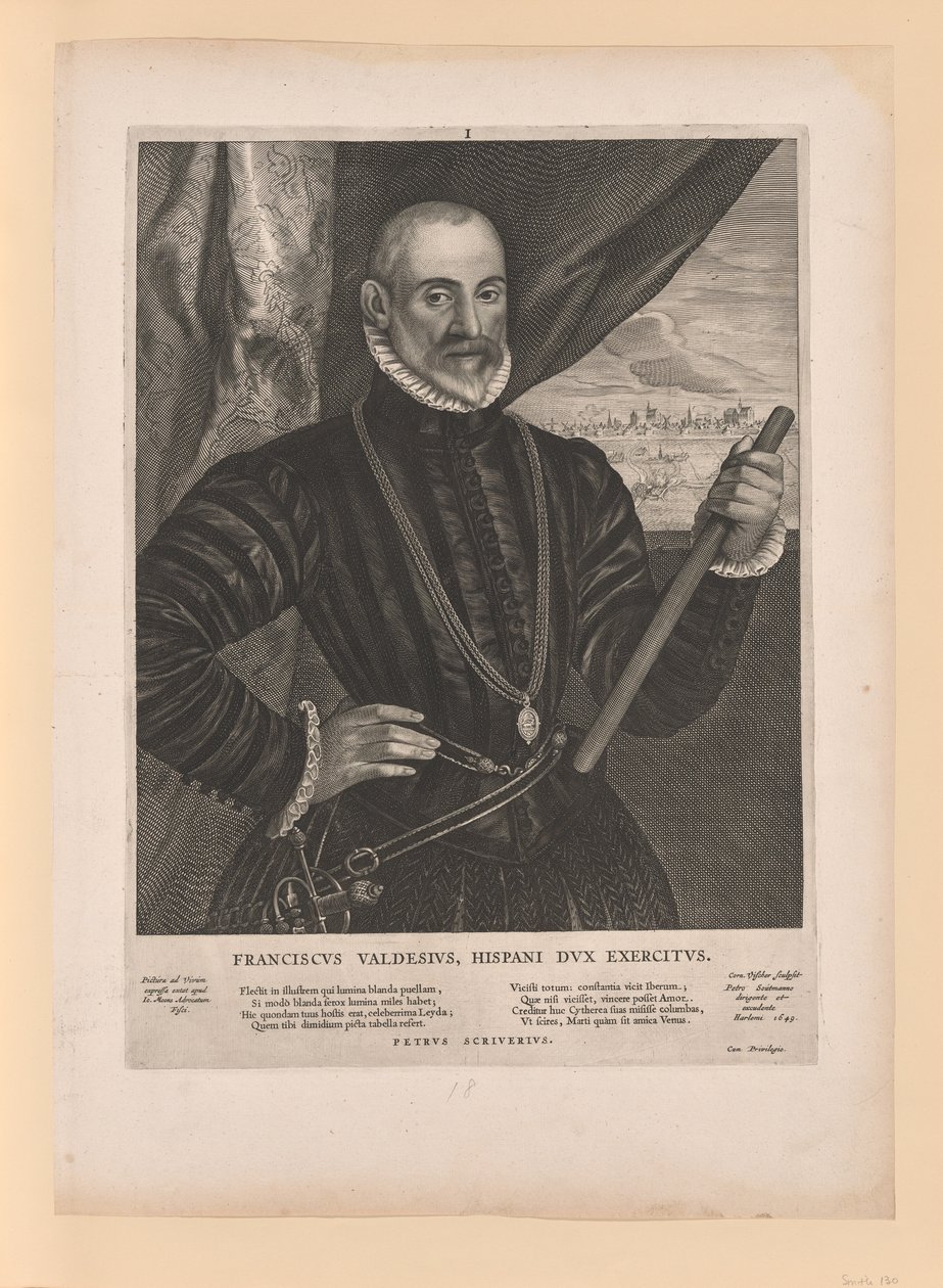 Francisco Valdes, spanyol parancsnok, a Quatuor Personae-ból alkotó: Cornelis Visscher