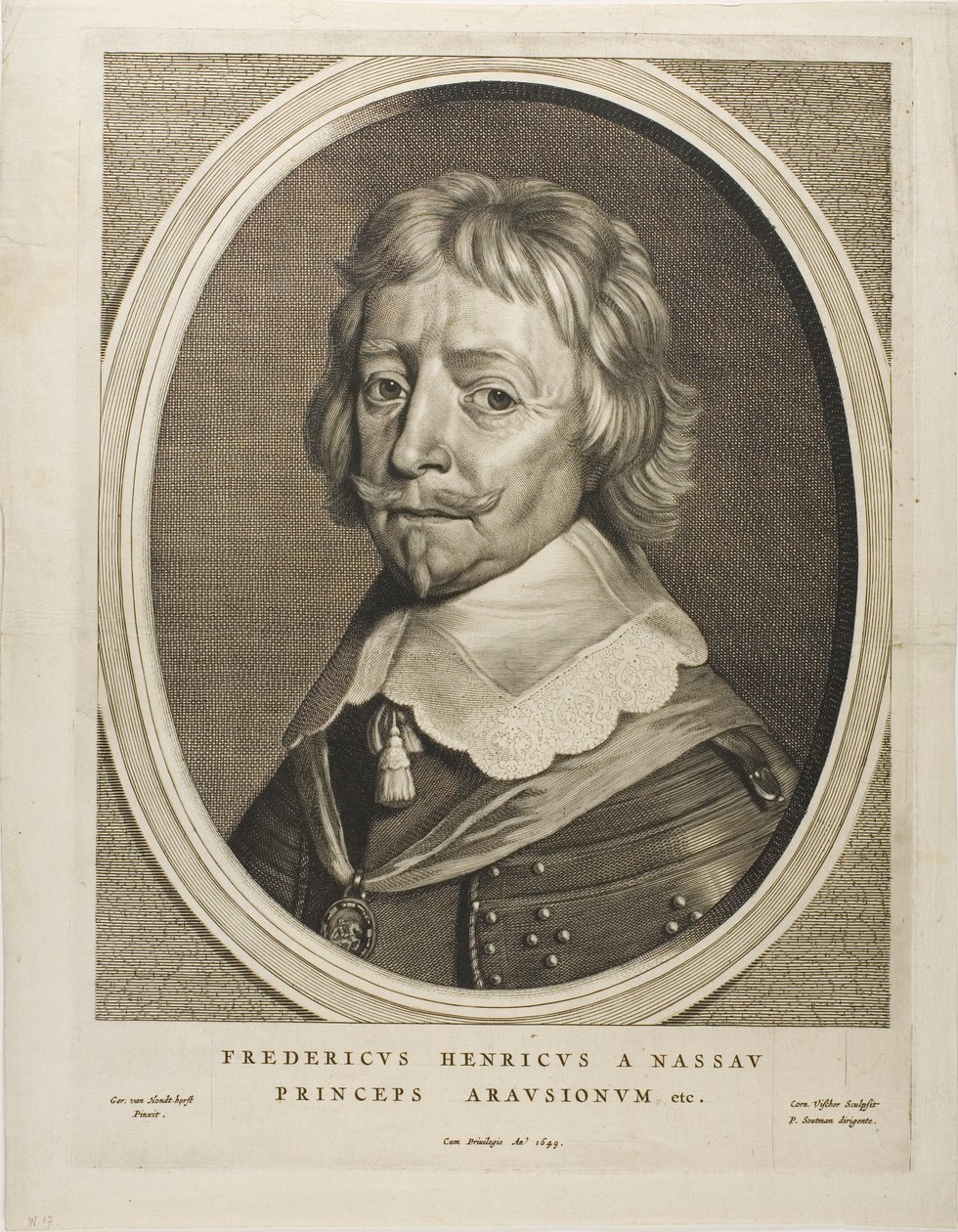 Frederic Henry, narancs herceg, a Kilenc portréból alkotó: Cornelis Visscher
