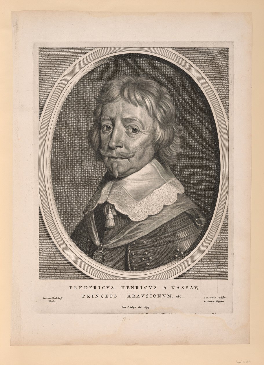 Frederick Henry, narancs herceg, a Kilenc portréból alkotó: Cornelis Visscher