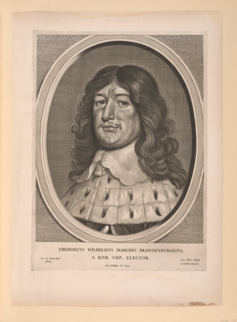 Frigyes Vilmos, Brandenburgi választófejedelem, a Kilenc portréból alkotó: Cornelis Visscher