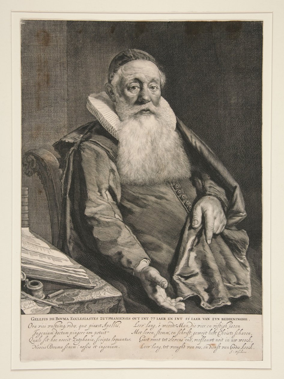 Gellius de Bouma, evangéliumi lelkész Zutphenben alkotó: Cornelis Visscher