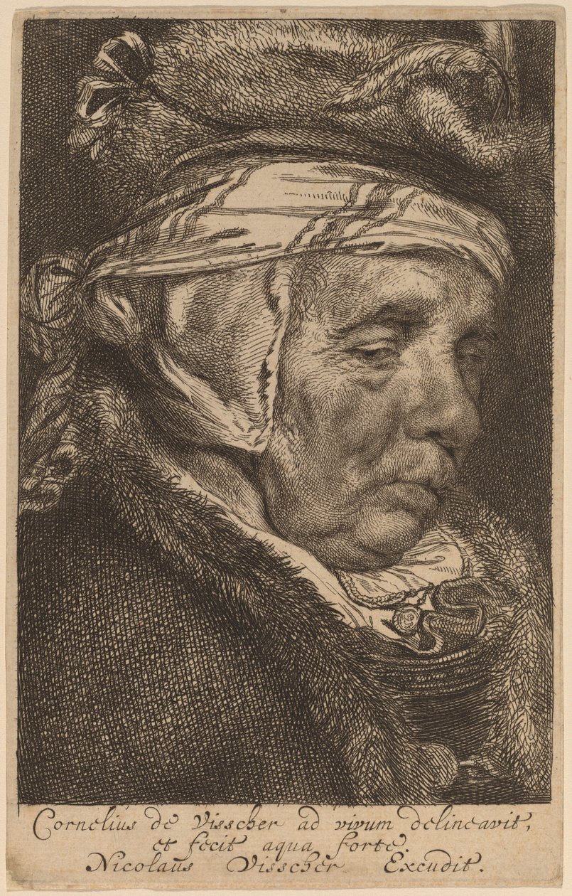 Egy öregasszony feje (Visscher anyja) alkotó: Cornelis Visscher