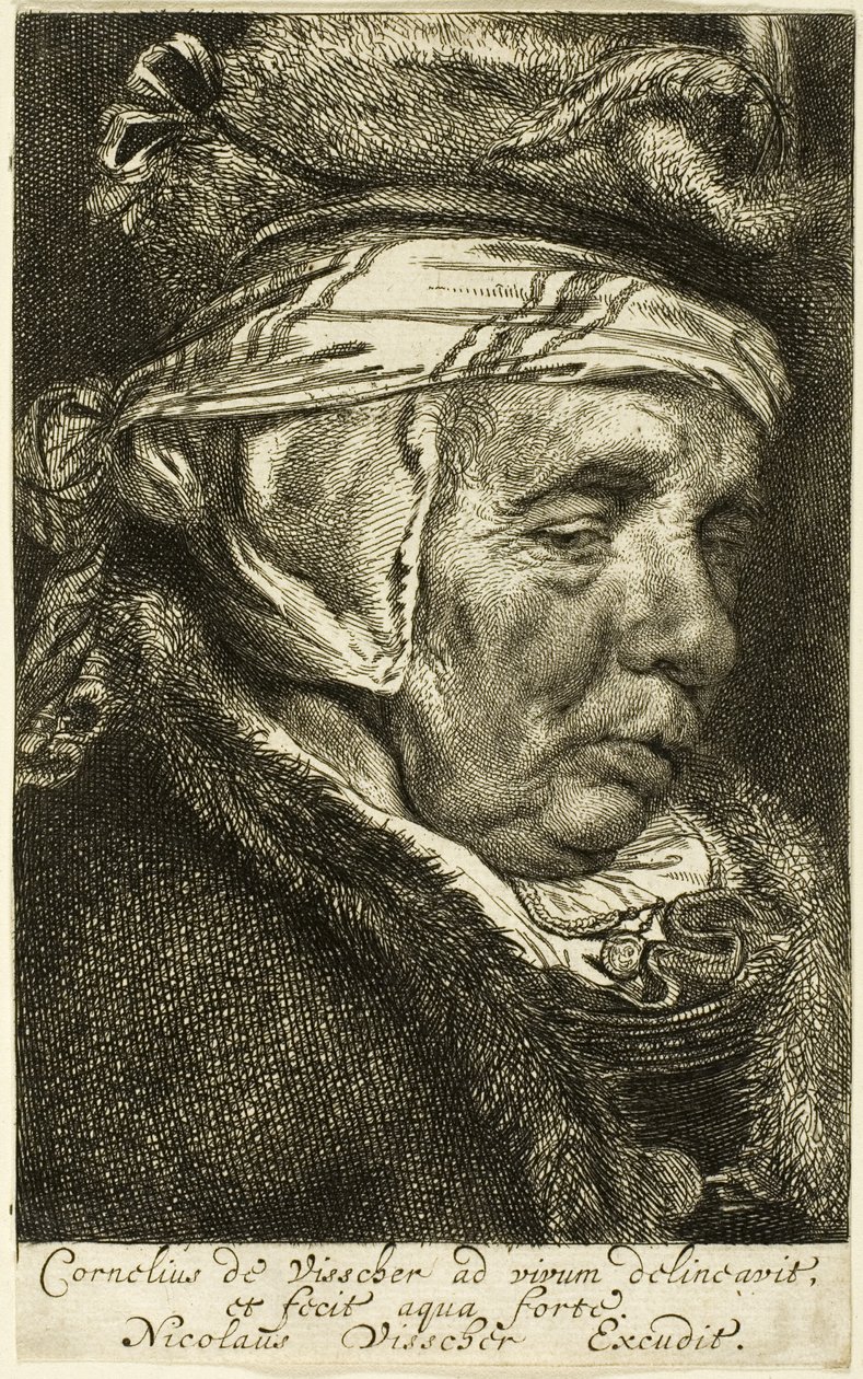 Egy öregasszony feje (Visscher édesanyjának ún. portréja) alkotó: Cornelis Visscher