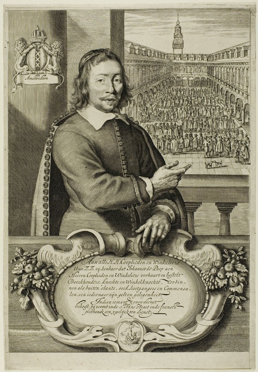Jan de Paep (A pénztáros) alkotó: Cornelis Visscher